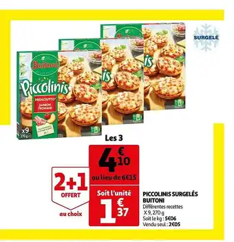 Auchan Piccolinis Surgelés Buitoni offre