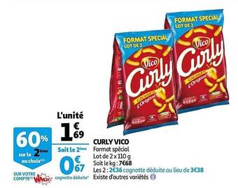 Auchan Curly Vico offre