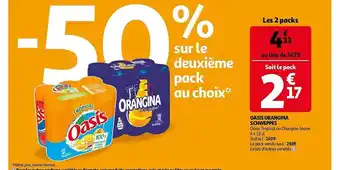 Auchan Oasis Orangina Schweppes offre