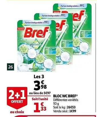 Auchan Bloc Wc Bref offre