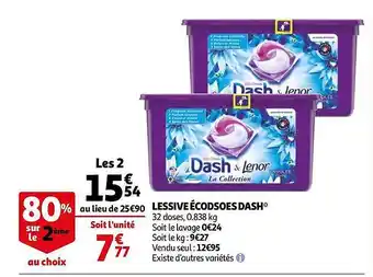 Auchan Lessive écodose Dash offre