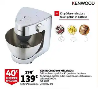 Auchan Kenwood Robot Khc29aosi offre