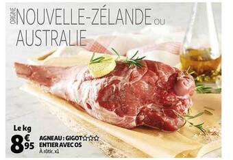 Auchan Agneau : Gigot Entier Avec Os offre