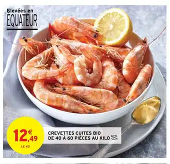Crevettes Cuites Bio De 40 a 60 Piéces Au Kilo