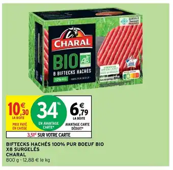 Intermarché Express Biftecks Hachés 100% Pur Boeuf Bip X8 Surgelés Charal offre