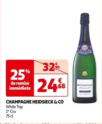 Auchan Supermarché HEIDSIECK & CO Champagne offre