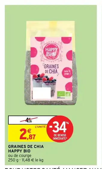 Graines De Chia Happy Bio