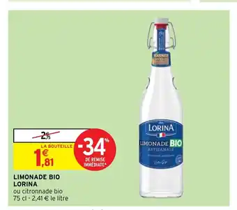 Intermarché Express Limonade Bio Lorina offre