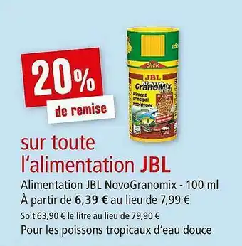 Maxi Zoo Alimentation Jbl offre