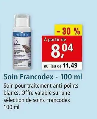 Maxi Zoo Soin Francodex - 100 Ml offre
