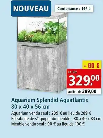 Maxi Zoo Aquarium Splendid Aquatlantis 80 X 40 X 56 Cm offre