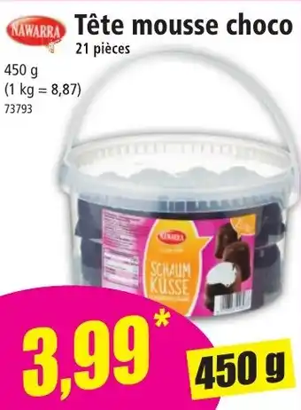 Norma NAWARRA Tête mousse choco offre