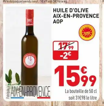 Grand Frais Huile D'Olive Aix- En-Provence AOP offre