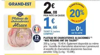 E.Leclerc Plateau de charcuteries alsaciennes offre