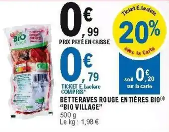 E.Leclerc Bet teraves rouge offre