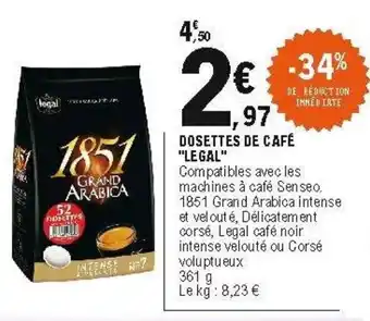 E.Leclerc Dosettes de café offre