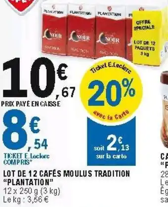Lot de 12 cafés moulus tradition