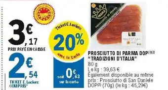 E.Leclerc Prosciutto di parma dop offre
