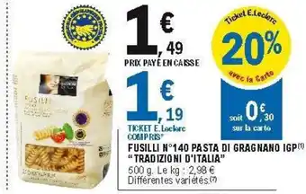 E.Leclerc Fusilli offre