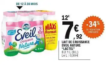 E.Leclerc Lait de croissance offre