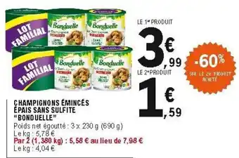 Champignons émincés
