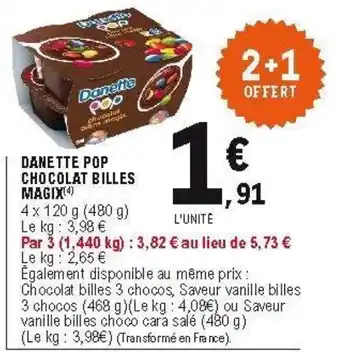 E.Leclerc Danette pop offre