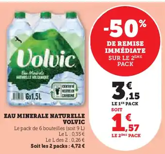 Hyper U VOLVIC Eau minerale naturelle offre
