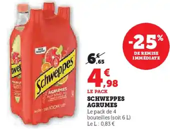 Hyper U SCHWEPPES Agrumes offre