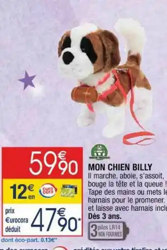 Cora x Carrefour Mon Chien Billy offre