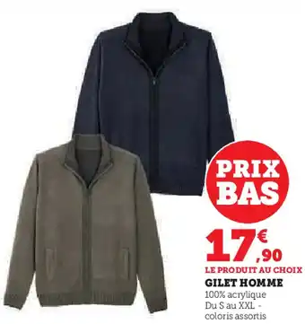 Hyper U Gilet homme offre