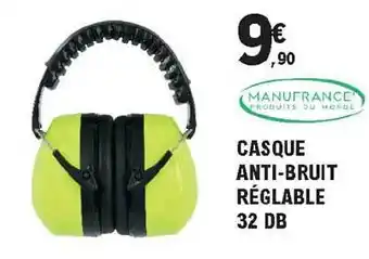E.Leclerc Brico Casque Anti-bruit Réglable 32 Db offre