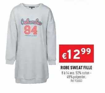 Trafic Robe sweat fille offre