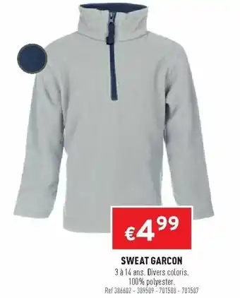 Trafic Sweat garcon offre