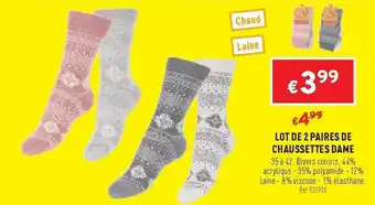 Trafic Lot de 2 paires de chaussettes dame offre