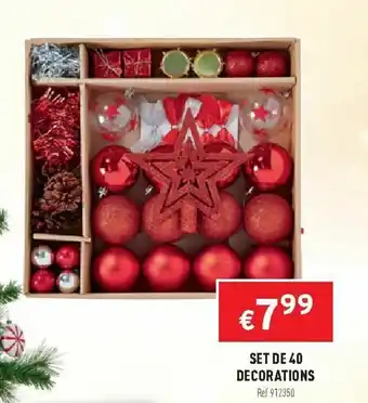 Trafic Set de 40 decorations offre