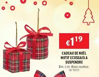 Trafic Cadeau de noël motif ecossais a suspendre offre