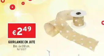 Trafic Guirlande en jute offre