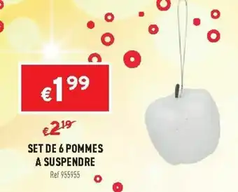 Trafic Set de 6 pommes a suspendre offre