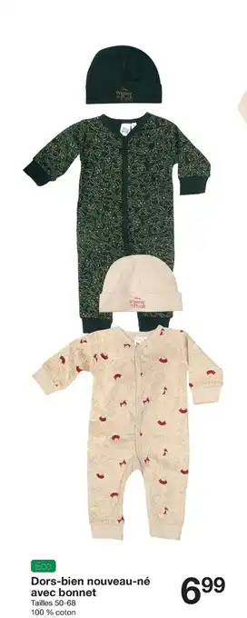 Zeeman Dors-bien nouveau-né avec bonnet offre