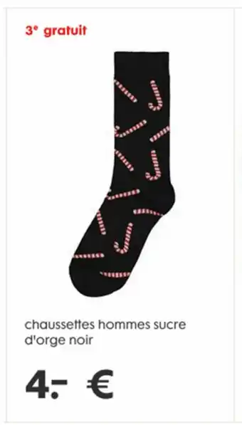 Chaussettes hommes sucre d'orge noir