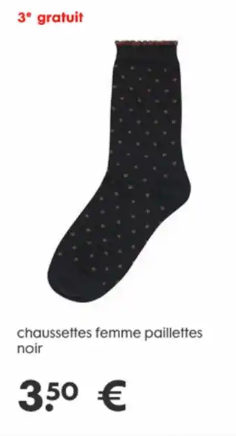 HEMA Chaussettes femme paillettes noir offre