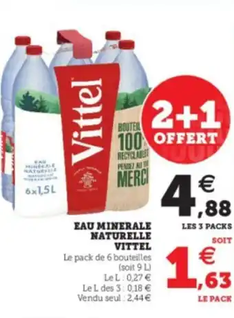 Super U Eau minerale naturelle vittel offre