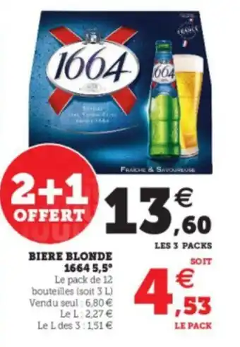 Super U Biere blonde offre