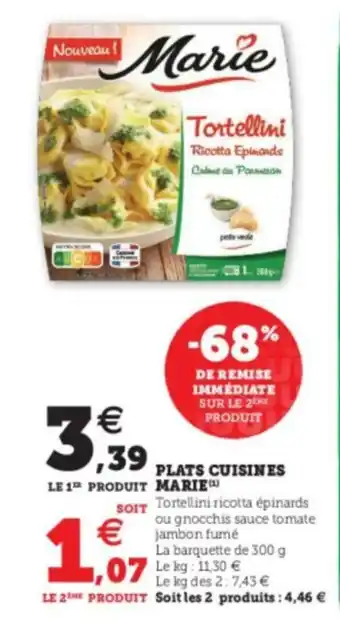 Super U Plats cuisines marie offre