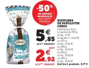 Super U Histoires de papillotes cemoi offre