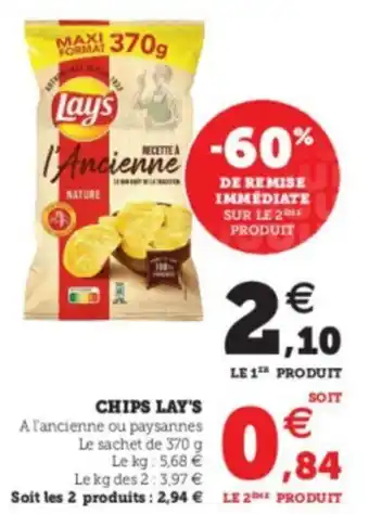 Super U Chips Lay's offre