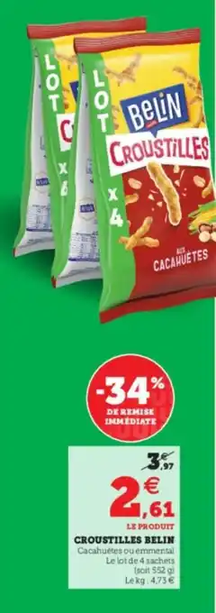Super U Croustilles Belin offre
