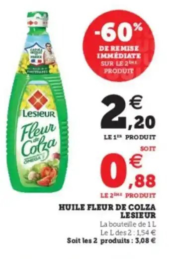 Super U Huile Fleur de Colza Lesieur offre