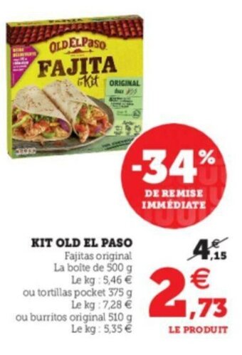 Super U Kit Old el Paso offre