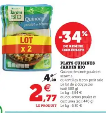 Super U Plats Cuisines Jardin Bio offre
